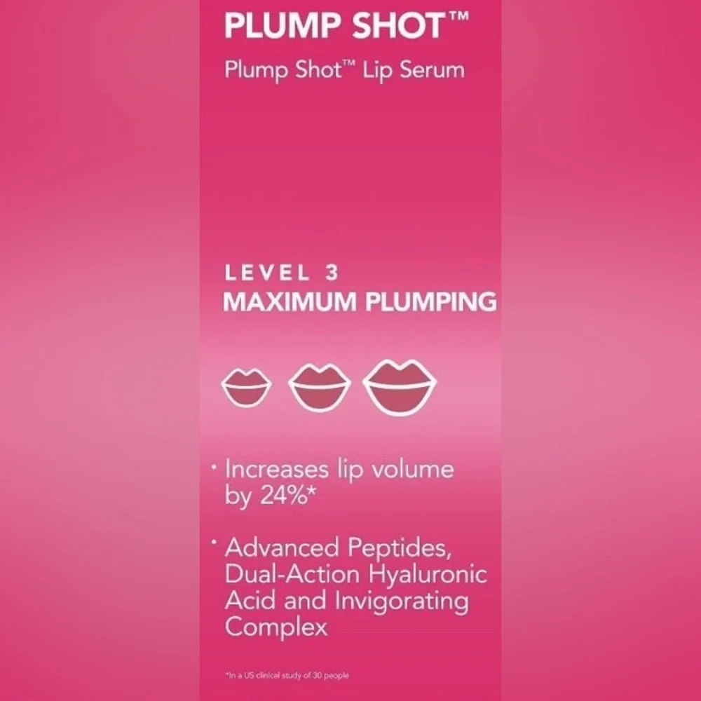 NEW Buxom Plump Shot Peptides Lip Serum Gloss Plumper Collagen Infused